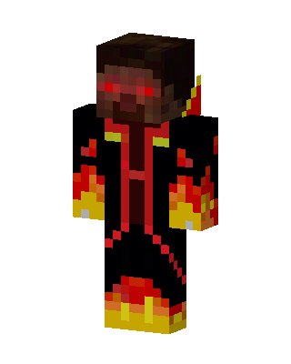 Black Glowing Villain Boy skin, 3D preview