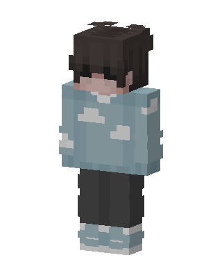 Cloud Sweater Boy skin, 3D preview