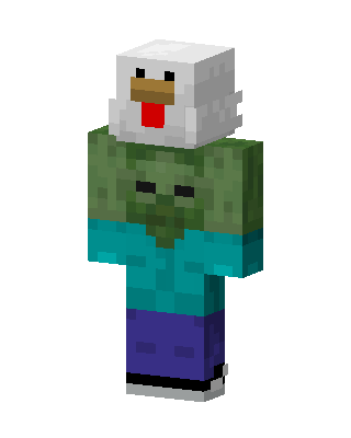 Chicken Zombie skin, 3D preview