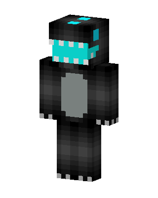 Cyan Kaiju skin, 3D preview