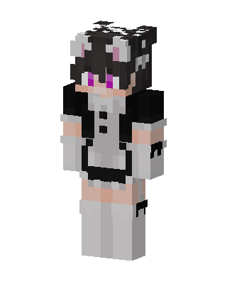Maid Cat Girl skin, 3D preview