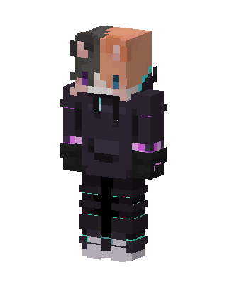Split Cyber Hoodie Minecraft skin