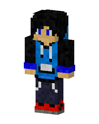 Blue Gamer Boy Minecraft blue skin