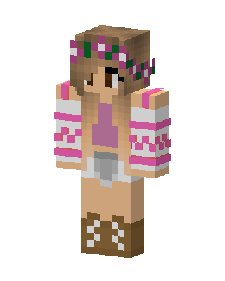 Pink Cutie Girl Minecraft pink skin