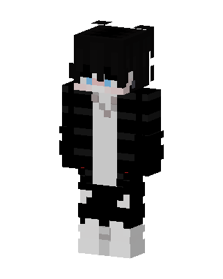 Monochrome Boy Minecraft anime skin