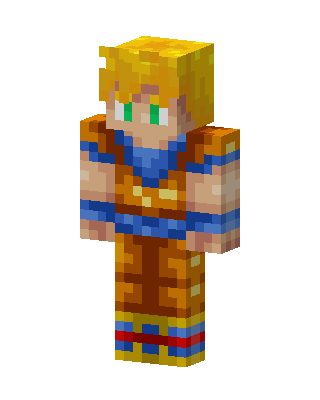 Gold Anime Boy Minecraft skin