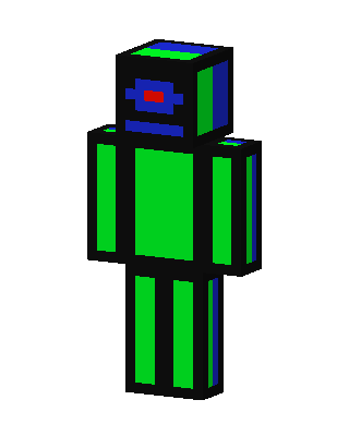 Green Robot skin, 3D preview