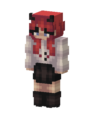 Red Anime Girl Minecraft skin