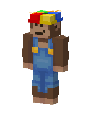 Propeller Cap Overalls skin, 3D preview