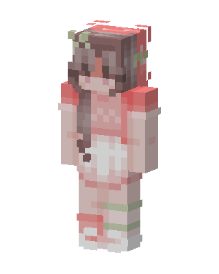 Strawberry Girl skin, 3D preview