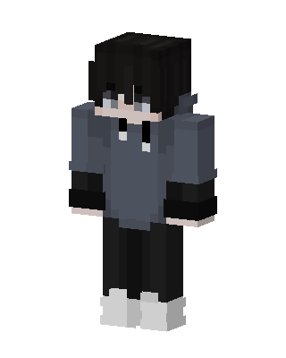 Gray Emo Boy skin, 3D preview