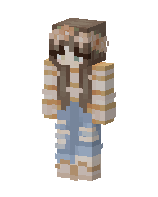 Flower Crown Girl skin, 3D preview