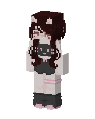 White Masked Anime Girl Minecraft skin