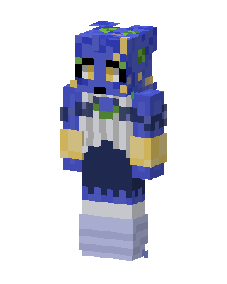 Blue Mossy Ghost skin, 3D preview