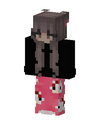 Pink Anime Girl skin, 3D preview