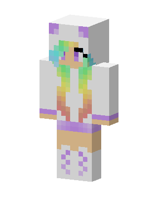 Rainbow Bear Hoodie skin, 3D preview