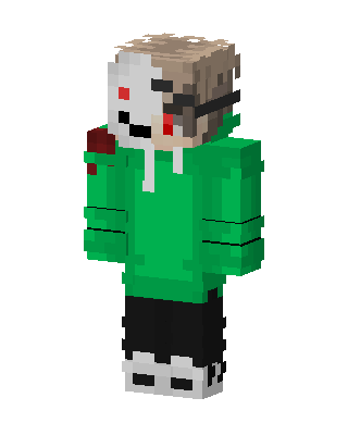 Masked Green Hoodie Minecraft skin