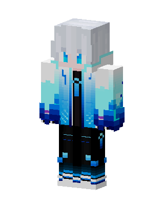 Ice Hoodie Boy skin, 3D preview