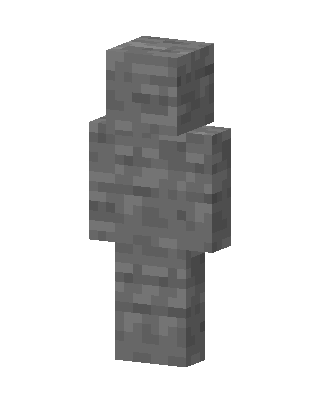 Cobblestone Man skin, 3D preview