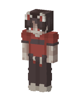 Red Player Girl skin, 3D preview