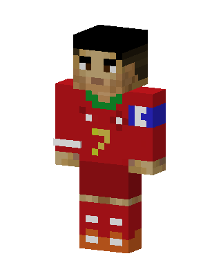 Red Soccer Captain skin, 3D preview