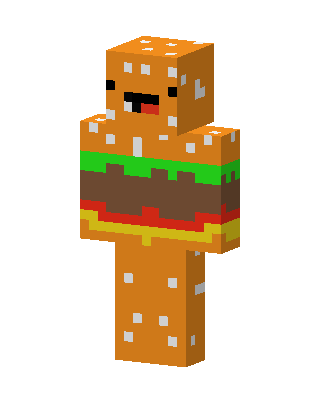 Hamburger Man skin, 3D preview