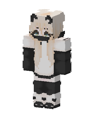 Panda Maid skin, 3D preview
