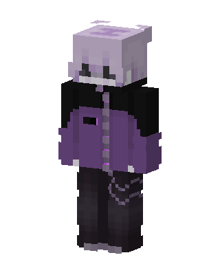 Purple Emo Girl skin, 3D preview