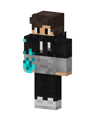 Diamond Hoodie Boy skin, 3D preview