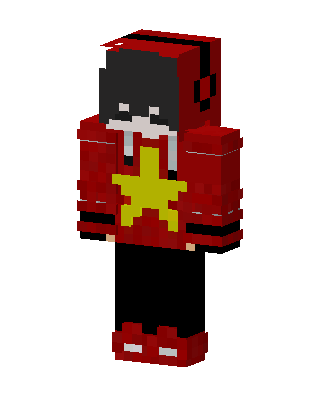 Red Star Hoodie skin, 3D preview