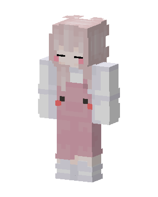 Pink Overall Girl skin, 3D preview