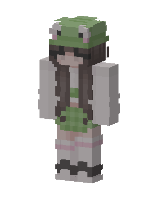 Green Cutie Girl skin, 3D preview