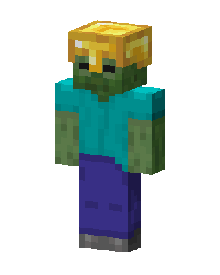 Zombie With Golden skin, 3D preview