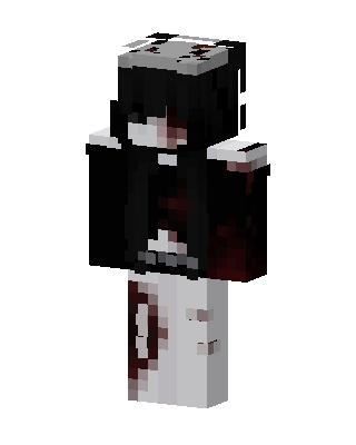 Black Anime Girl skin, 3D preview