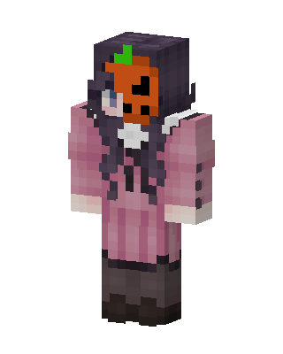 Pink Masked Holiday Girl skin, 3D preview