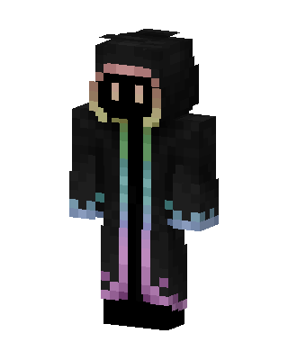 Rainbow Hooded Mage skin, 3D preview