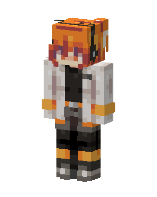 Orange Lab Coat skin, 3D preview