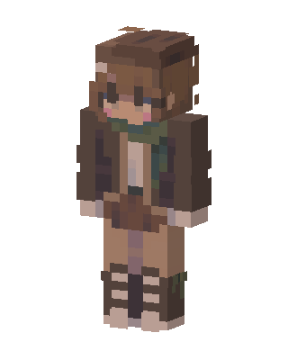 Cozy Scarf Girl skin, 3D preview