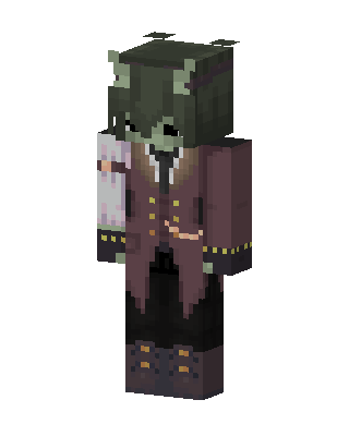 Brown Caped Villain skin, 3D preview