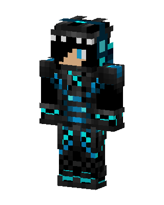 Cyan Dragon Hood Minecraft skin