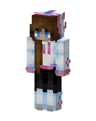 Pastel Hoodie Girl skin, 3D preview
