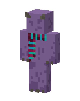 Purple Scarf Monster skin, 3D preview