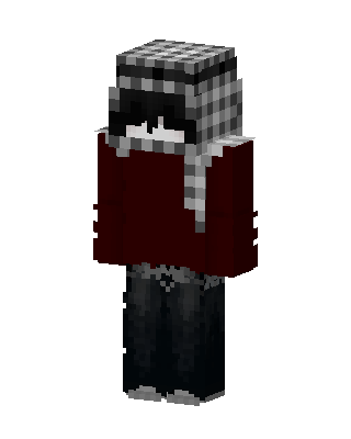 Red Emo Boy skin, 3D preview