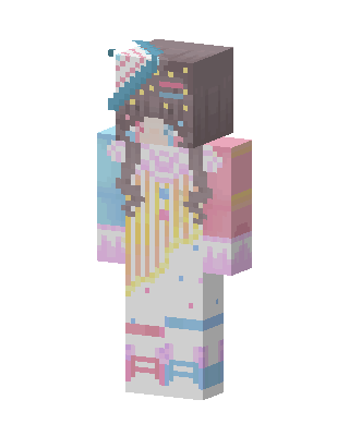 Pastel Candy Girl skin, 3D preview