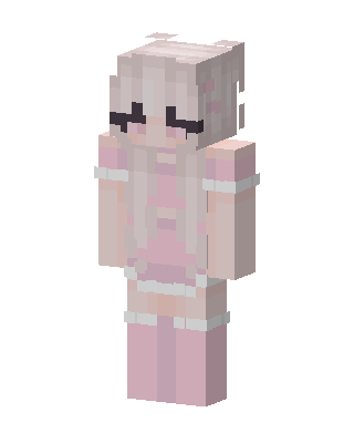 Pink Angel Girl skin, 3D preview