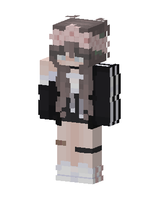 Flower Crown Girl skin, 3D preview