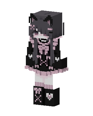 Pastel Goth Kitty Minecraft skin