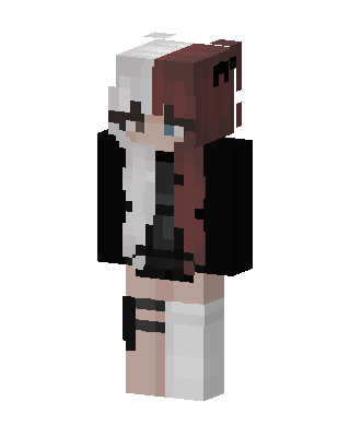 Split Hair Girl skin, 3D preview