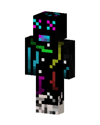 Black Glowing Mob skin, 3D preview