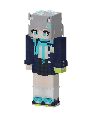 Blue Student Girl Minecraft skin